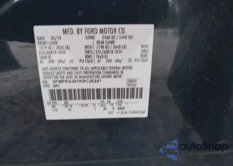 2019 Ford Edge Sel from USA, damaged, VIN 2FMPK4J97KBC26241